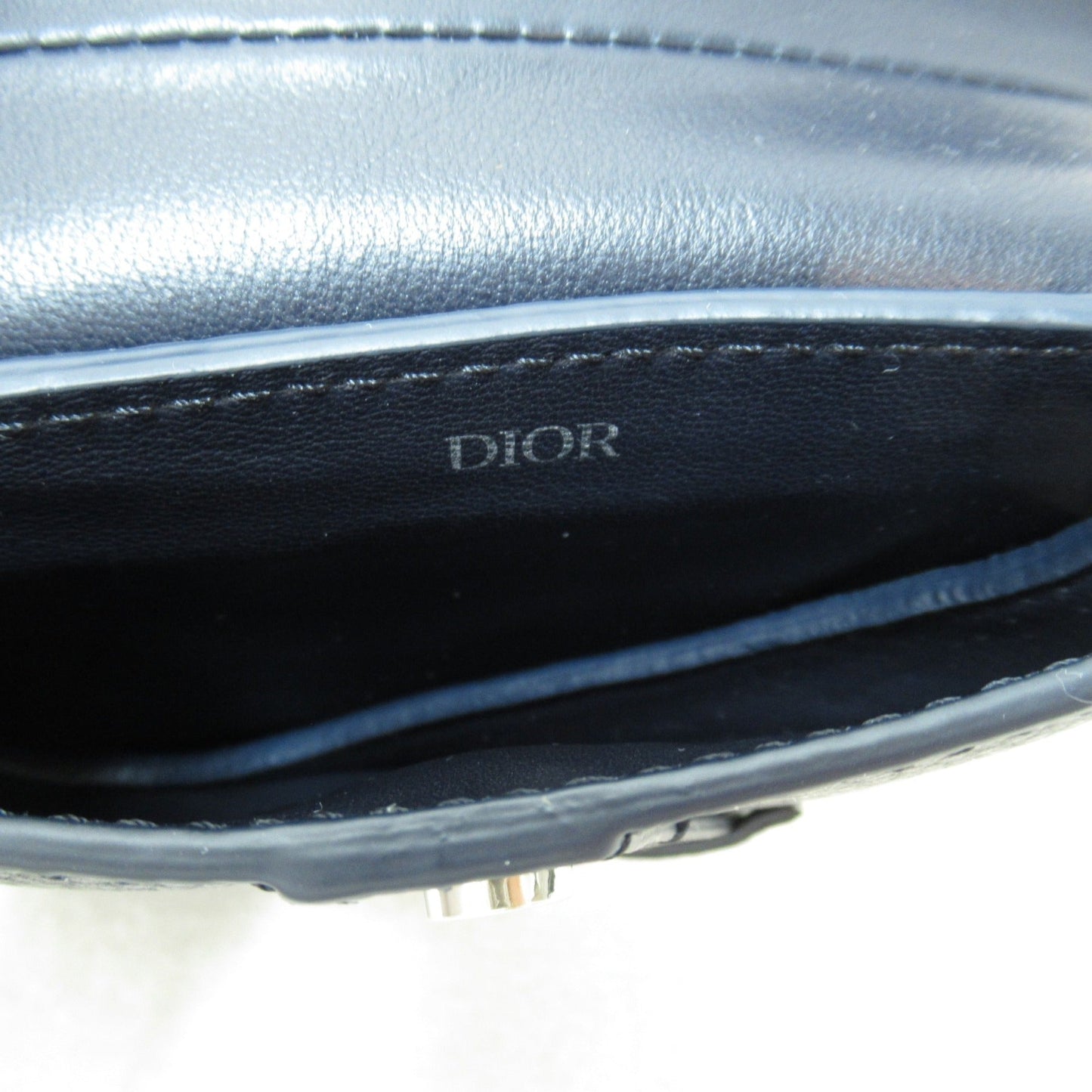 Dior Saddle pouch Navy leather