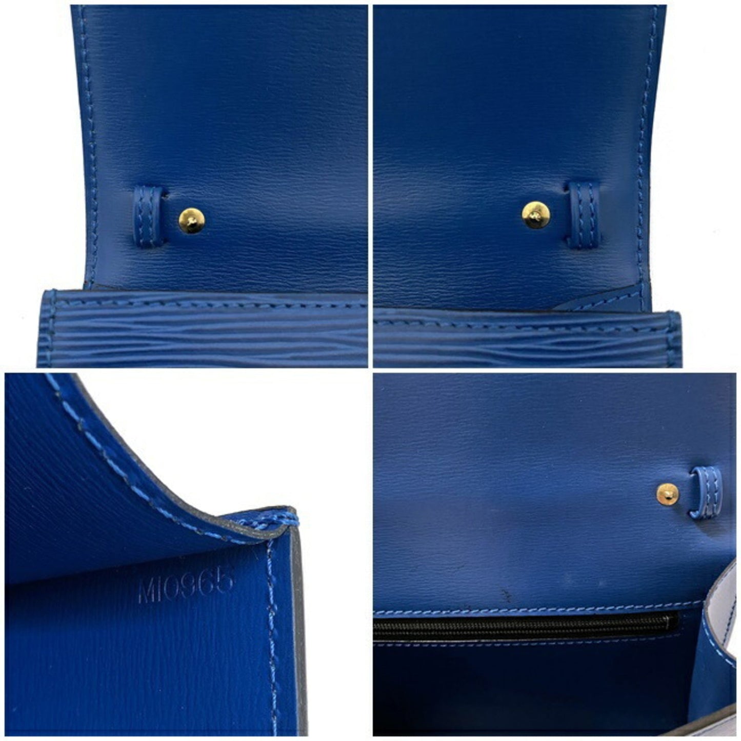 Louis Vuitton Shoulder Bag Arche Blue Toledo Epi M57575 Leather MI0965 LOUIS VUITTON Flap Turn Lock Clutch