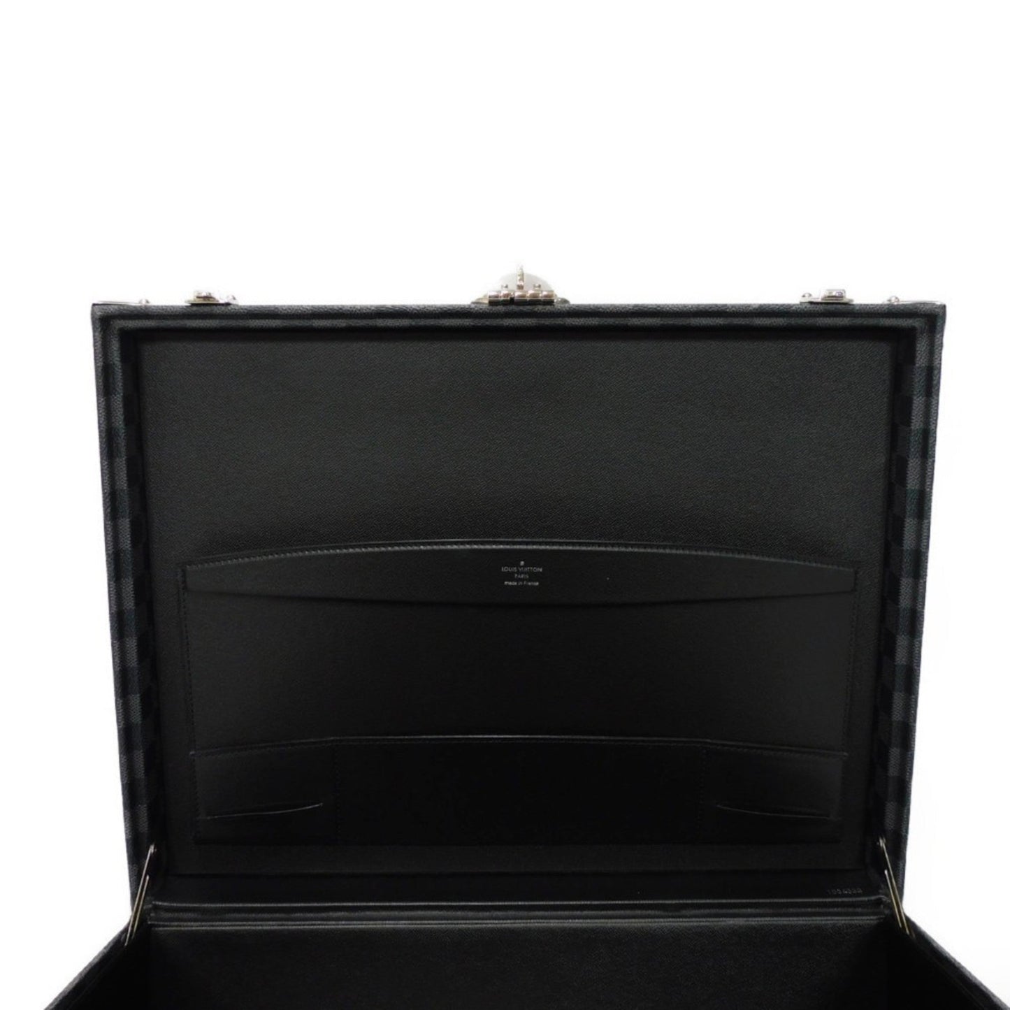 LOUIS VUITTON Trunk President Logo Black Attache Case Damier Graphite Noir N48190 Men's Bag