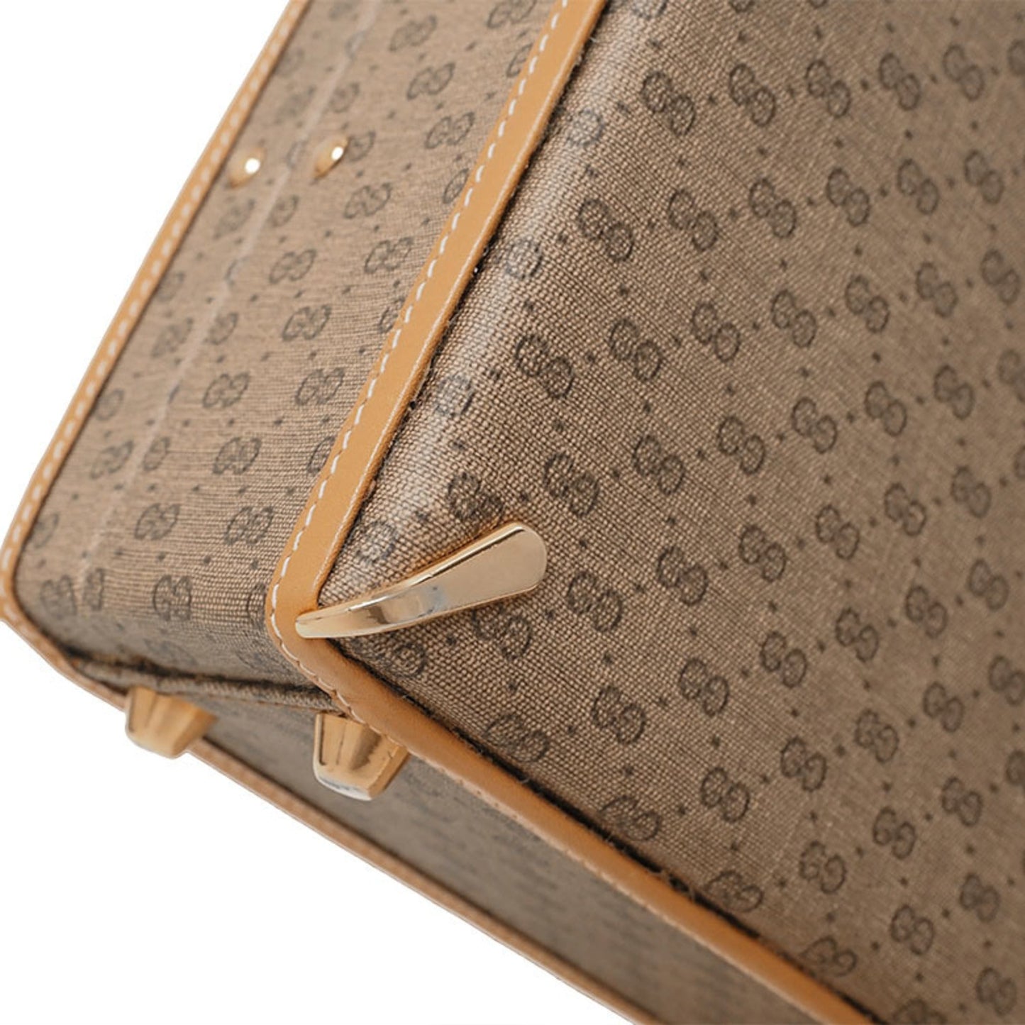Gucci Beige Canvas Leather Attaché Case