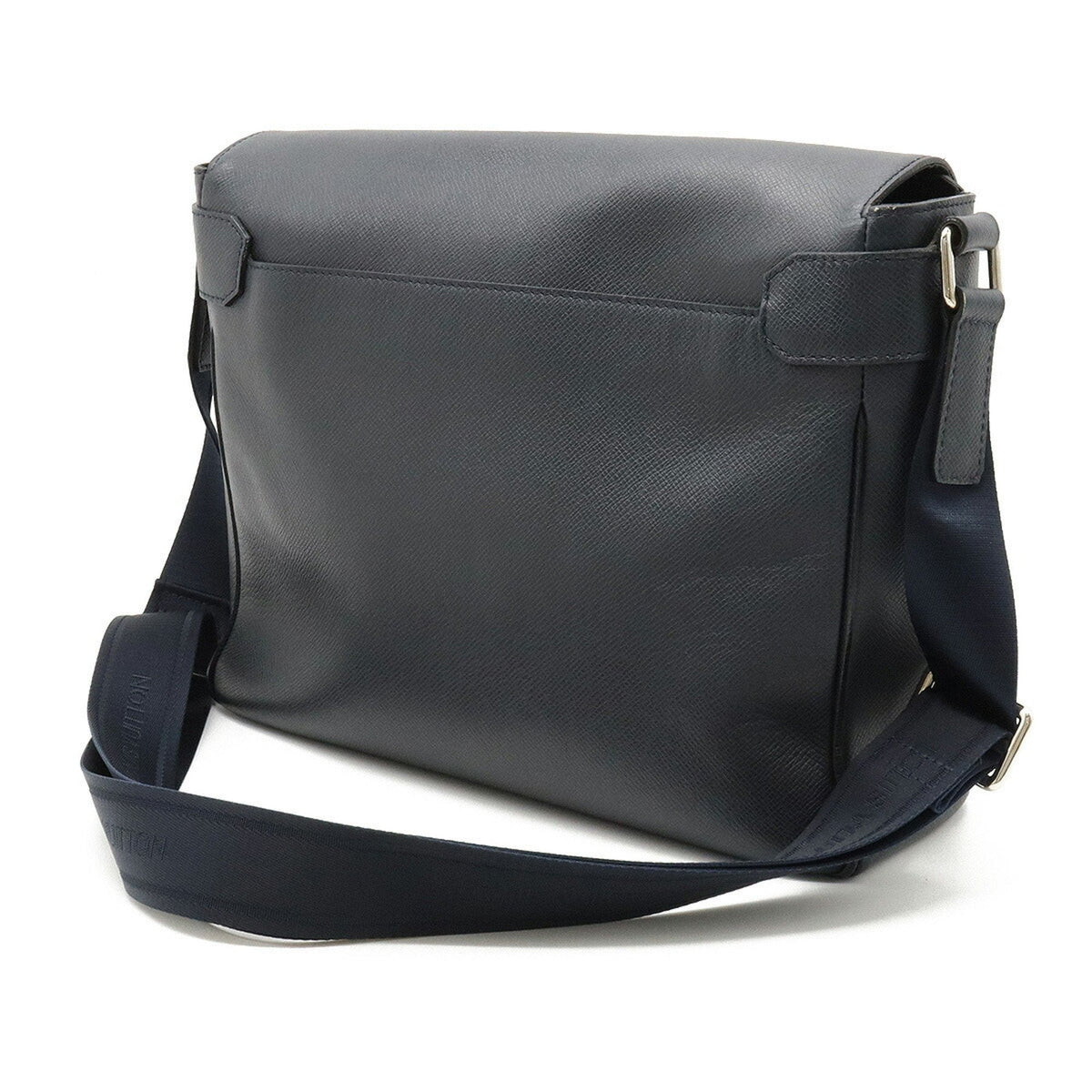 LOUIS VUITTON Taiga Roman MM Shoulder Bag Leather Men's Bol Dark Blue Navy M32624
