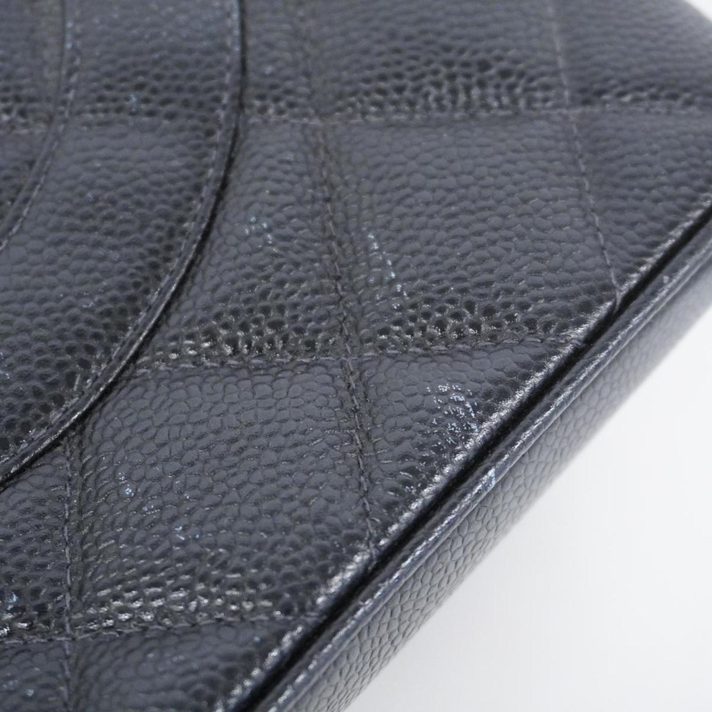 Chanel Tote Bag Reproduction Caviar Skin Black Women's