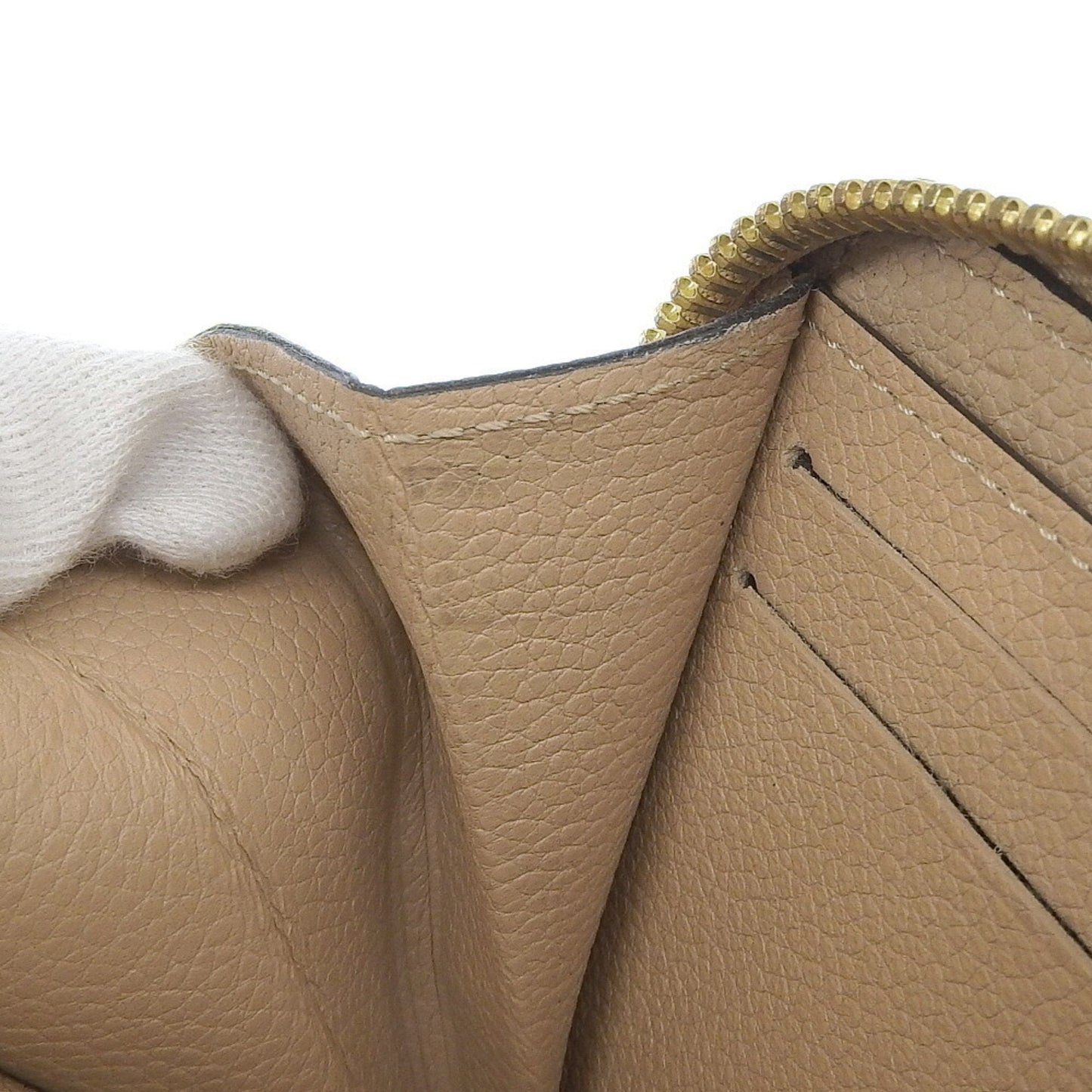 LOUIS VUITTON Portefeuille Clemence Long Wallet M60173 Monogram Implant Dune Beige SP4154 Ladies