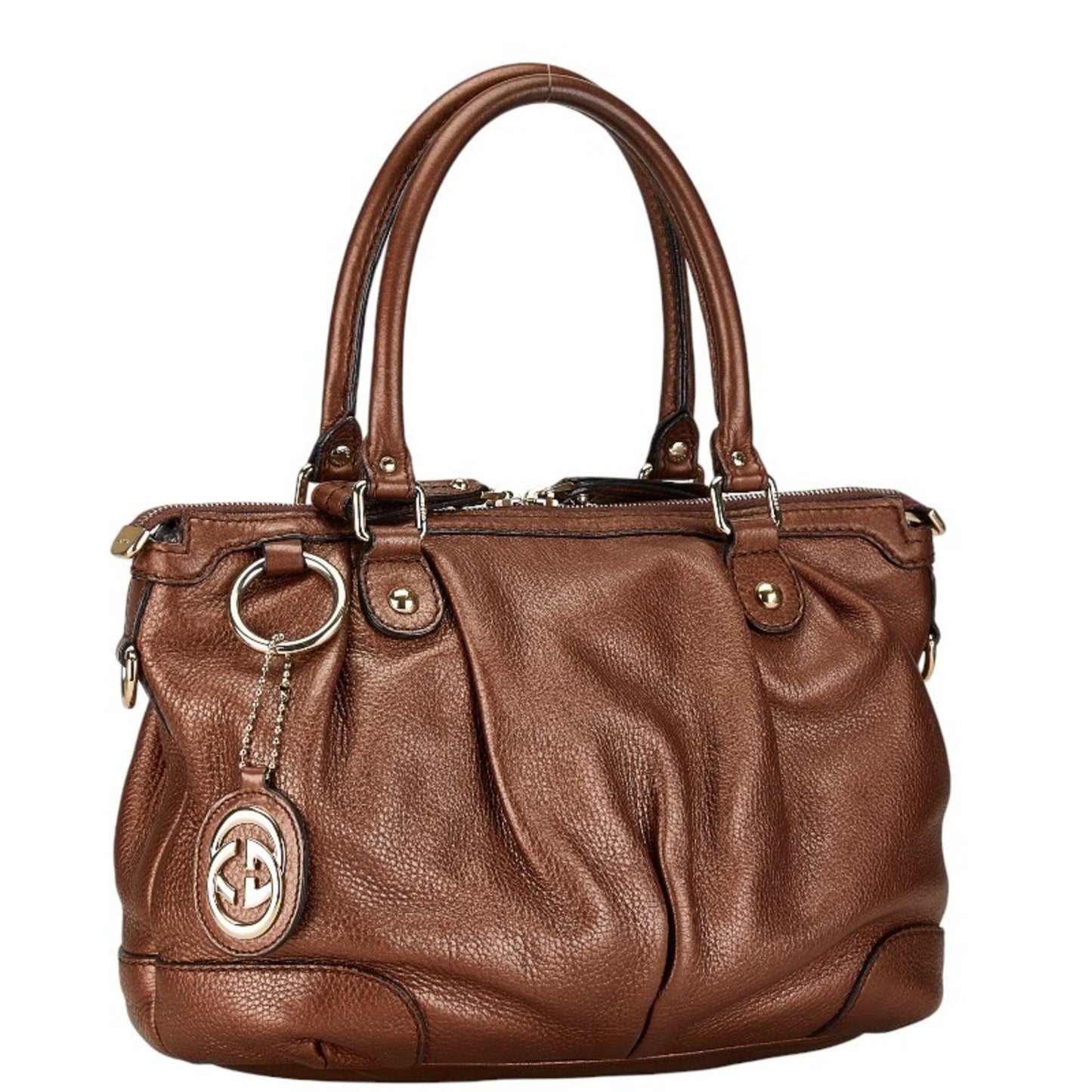 Gucci Beige Pink Canvas Leather Handbag Shoulder Bag