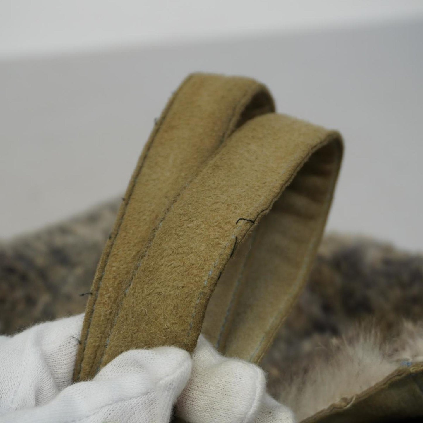 chanel tote bag fur grey ladies