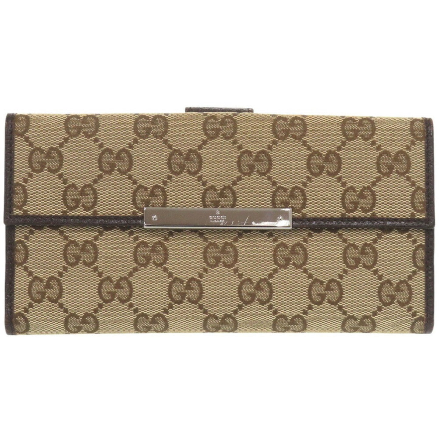Gucci Beige Gg Canvas Long Wallet (Bi-Fold)