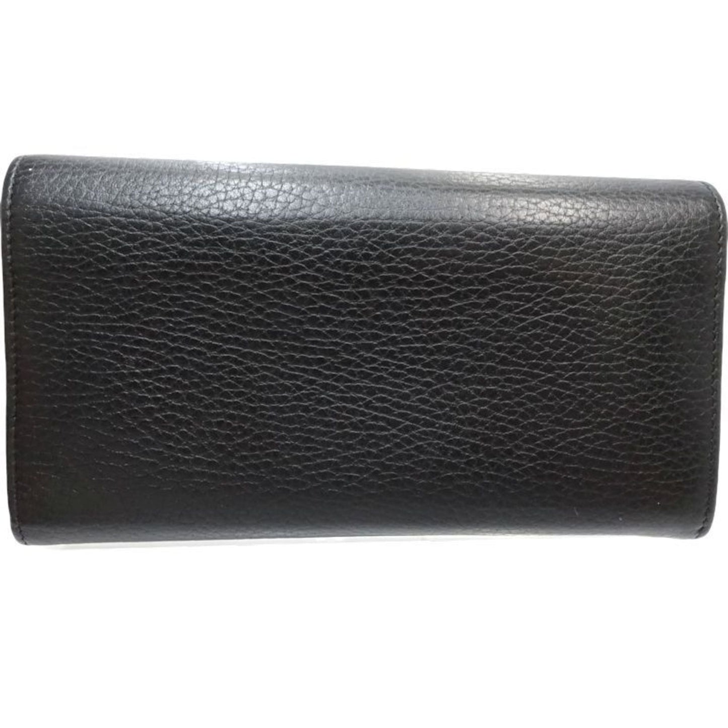 Gucci Black Leather Long Wallet (Bi-Fold)