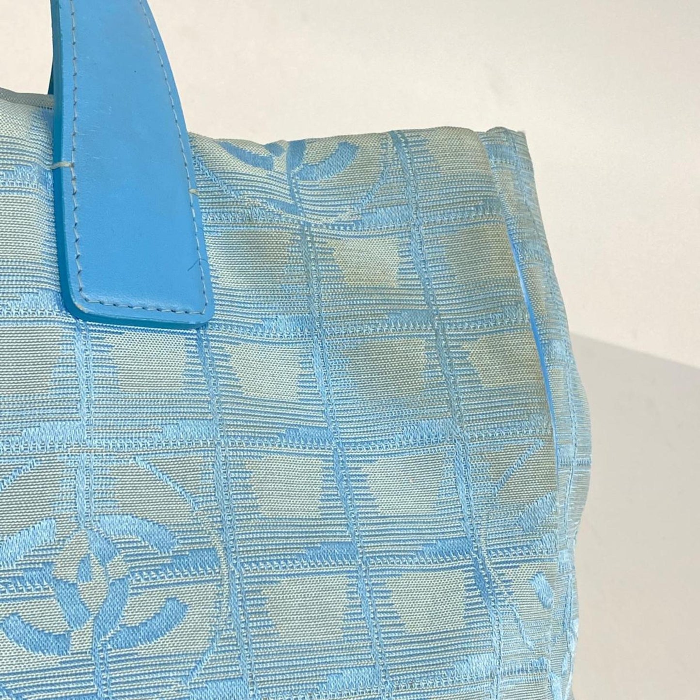 Chanel Tote Bag New Travel Nylon Light Blue Women's