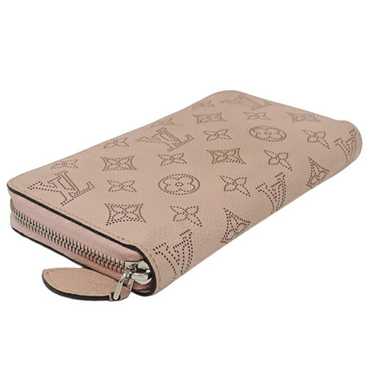 LOUIS VUITTON Wallet Monogram Mahina Women's Long Zippy Magnolia M61868 Pink Round
