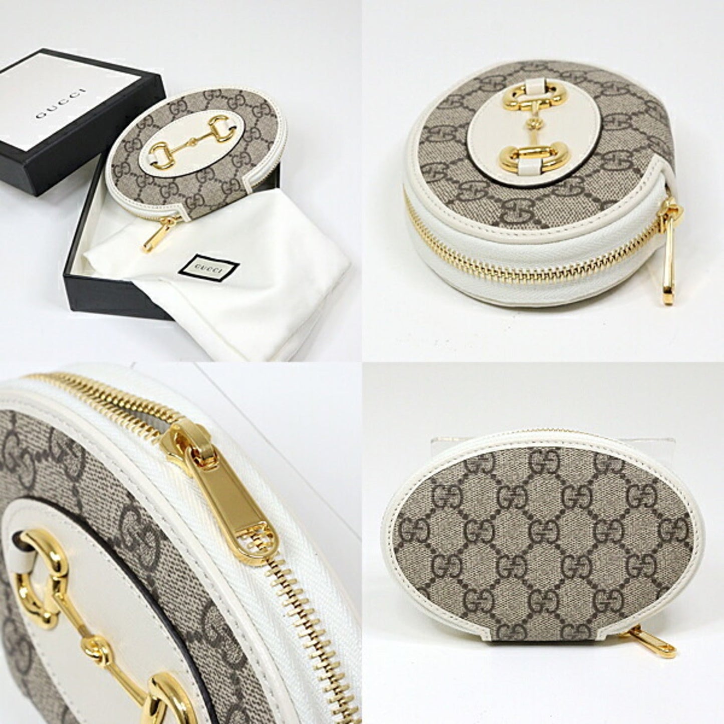 Gucci Beige Gg Supreme Leather Coin Purse/Coin Case