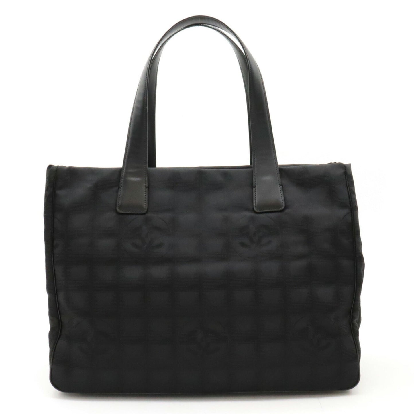 CHANEL New Travel Line Tote MM Bag Shoulder Nylon Jacquard Black A15991