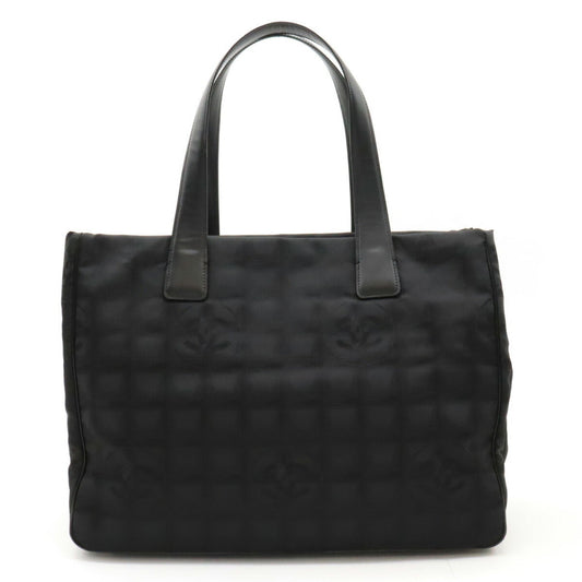 CHANEL New Travel Line Tote MM Bag Shoulder Nylon Jacquard Black A15991