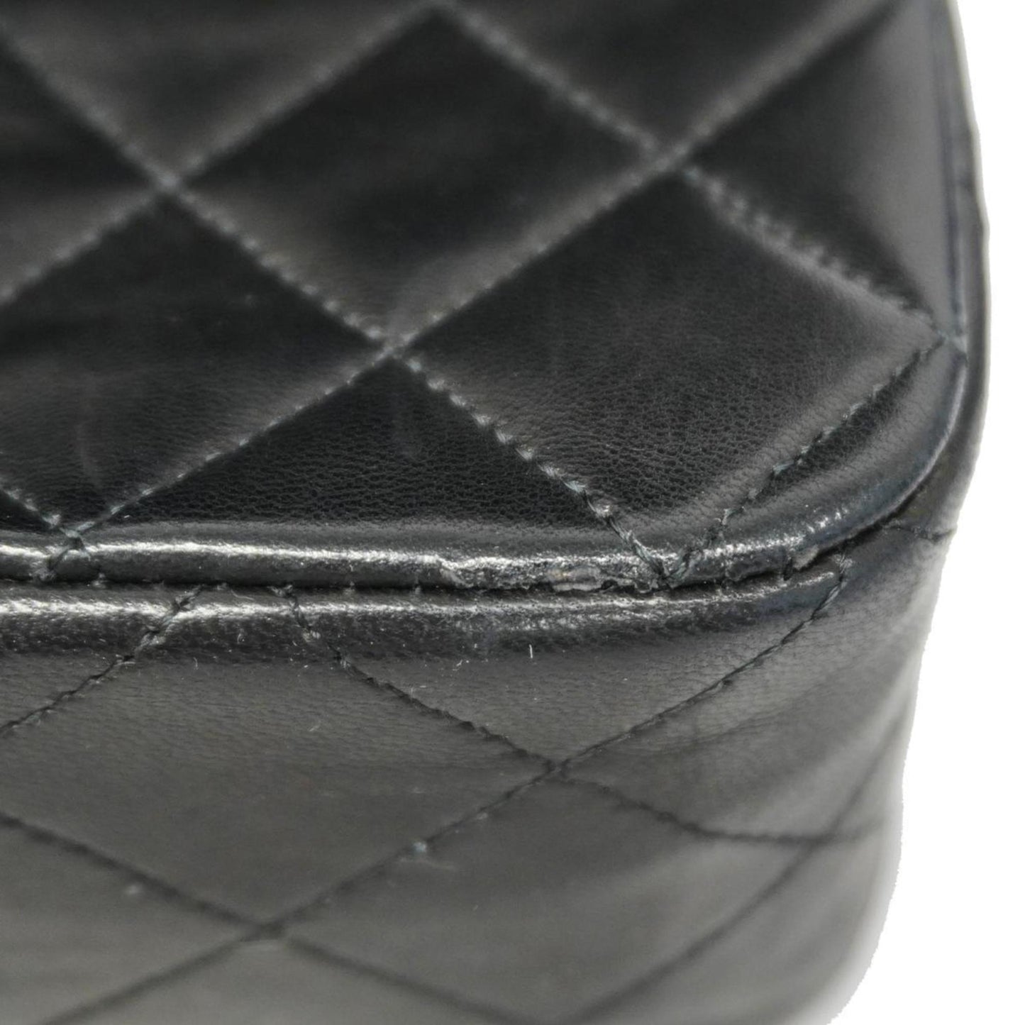 Chanel Shoulder Bag Matelasse Chain Lambskin Black Women's
