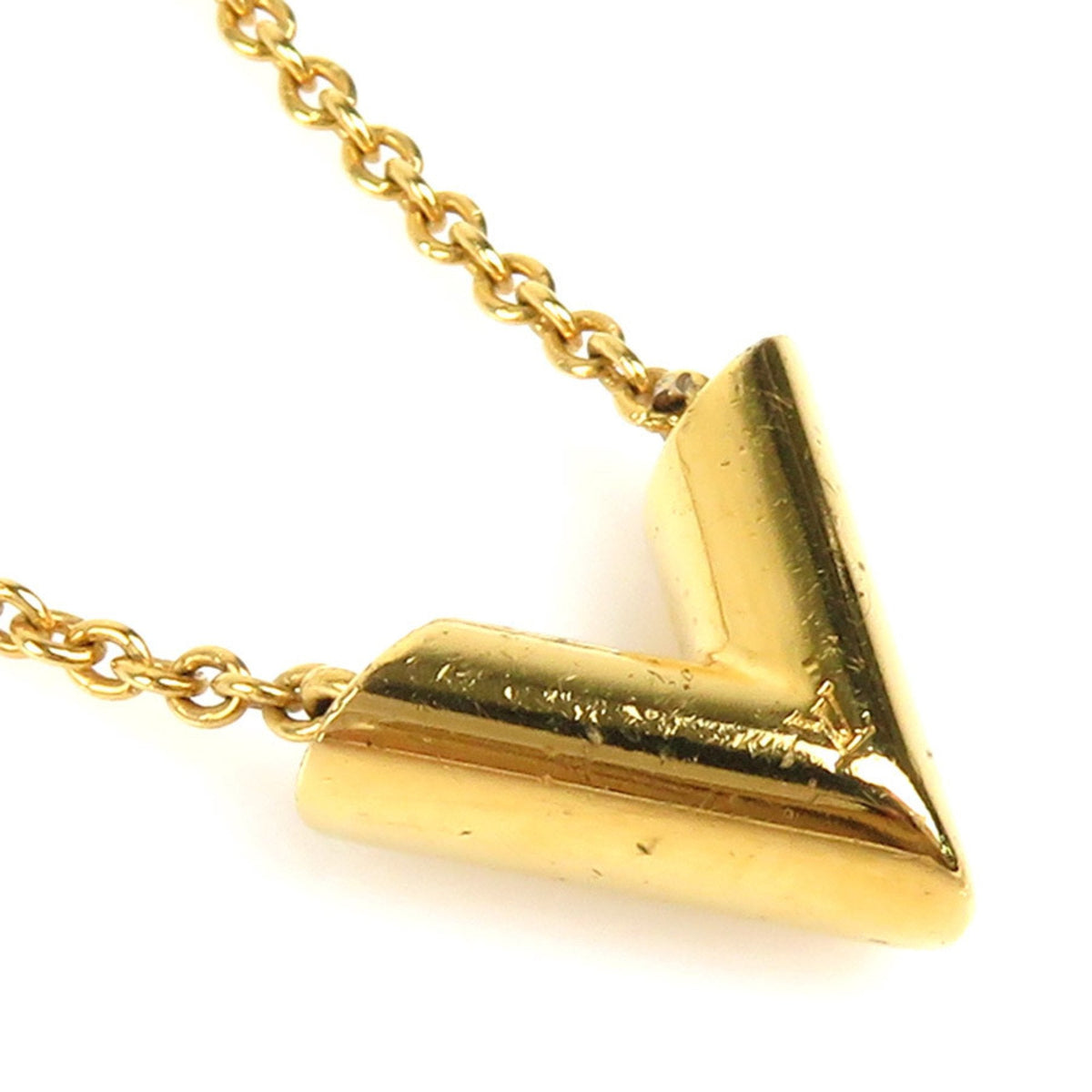 LOUIS VUITTON Necklace Essential V Metal Gold Unisex M61083