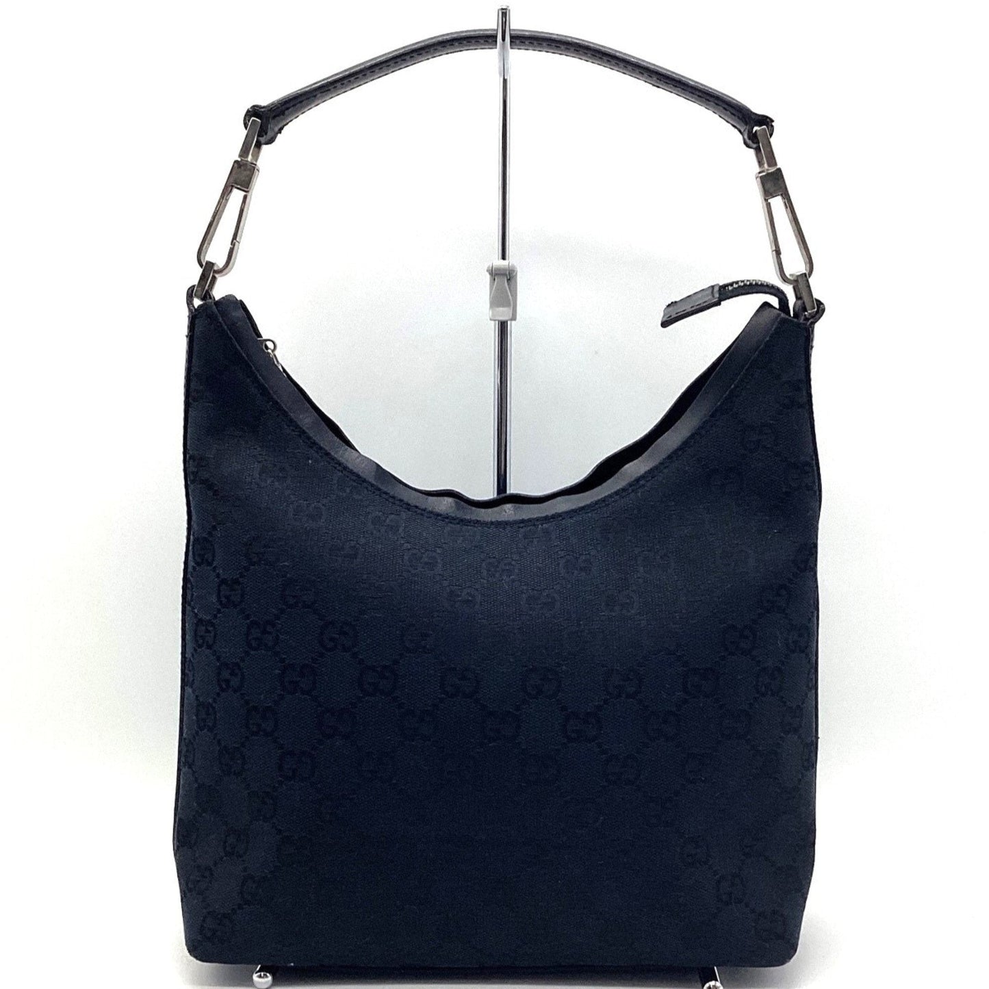 Gucci Black Gg Canvas Handbag