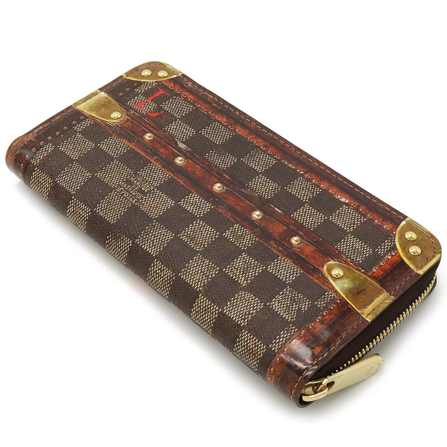 LOUIS VUITTON Transformed Damier Zippy Trompe L'oeil Round Long Wallet M63490