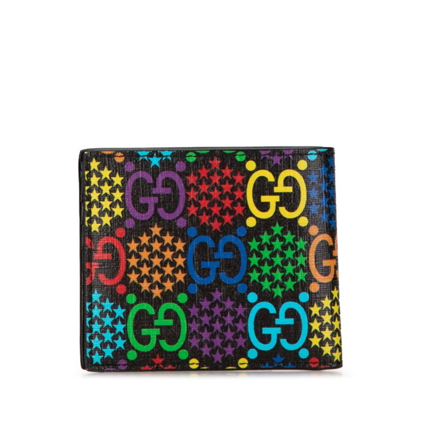 Gucci Black Multi-Color Pvc Wallet (Bi-Fold)