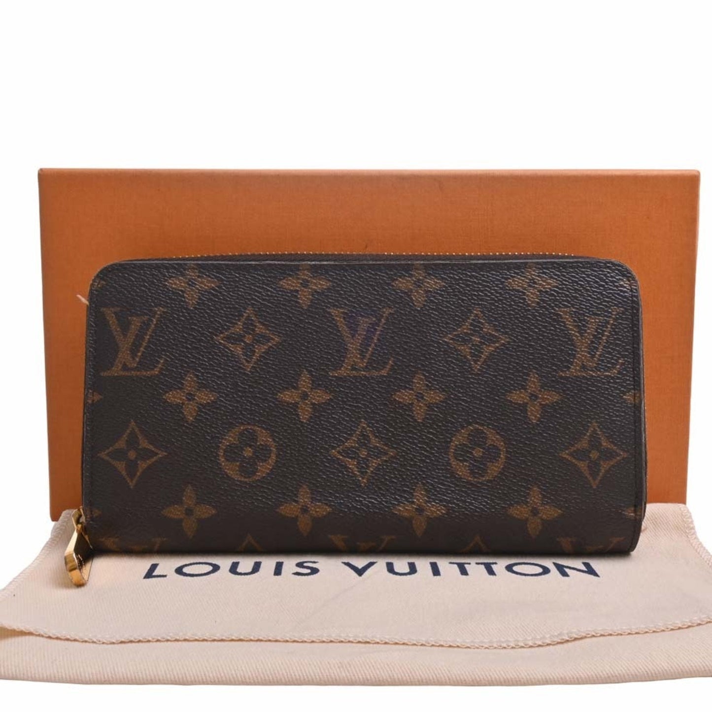 LOUIS VUITTON Monogram Zippy Long Wallet M41895 Brown Women's