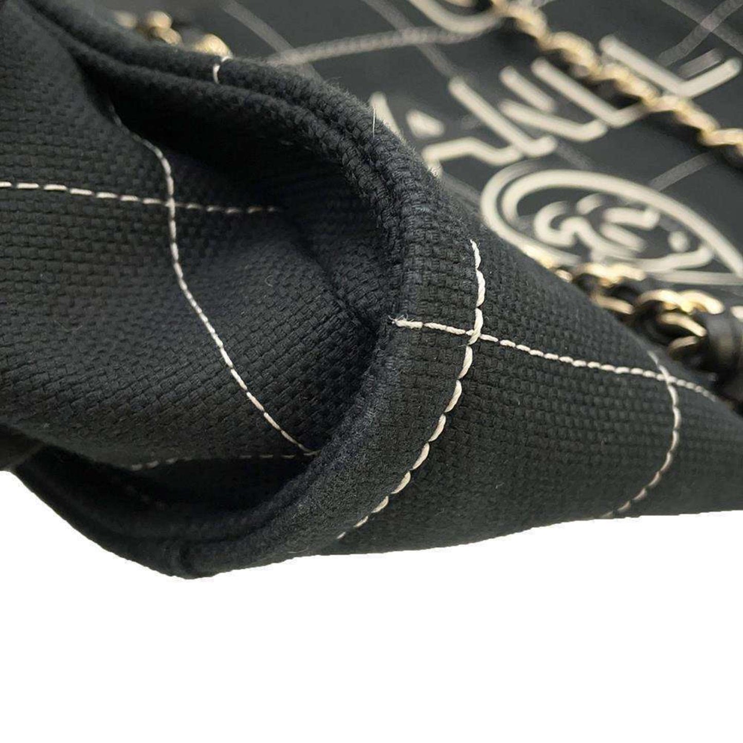 Chanel Tote Bag Deauville Coco Mark GM Canvas A66941 2way CHANEL Black