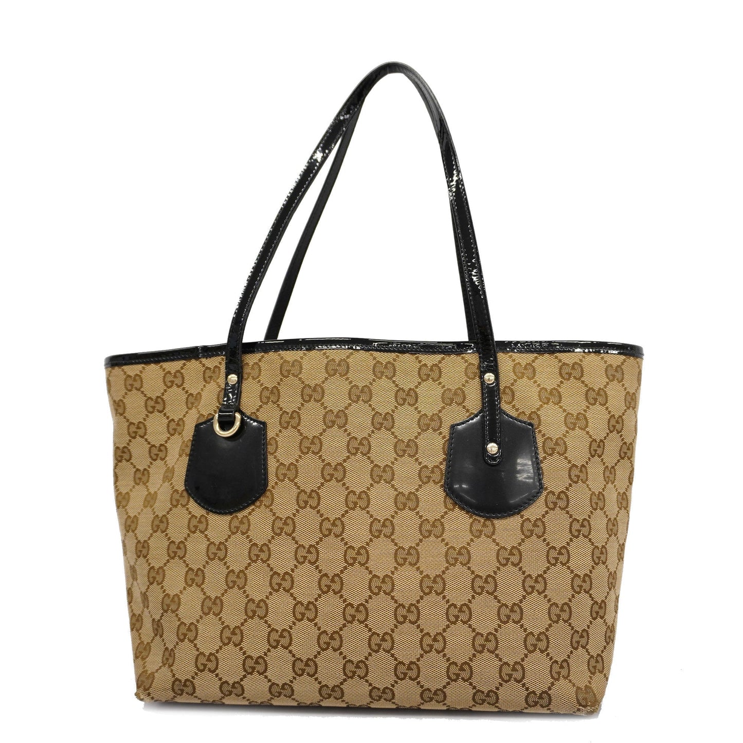 GUCCI  GG Canvas Tote Bag 211976 Women's Canvas Tote Bag Beige,Black