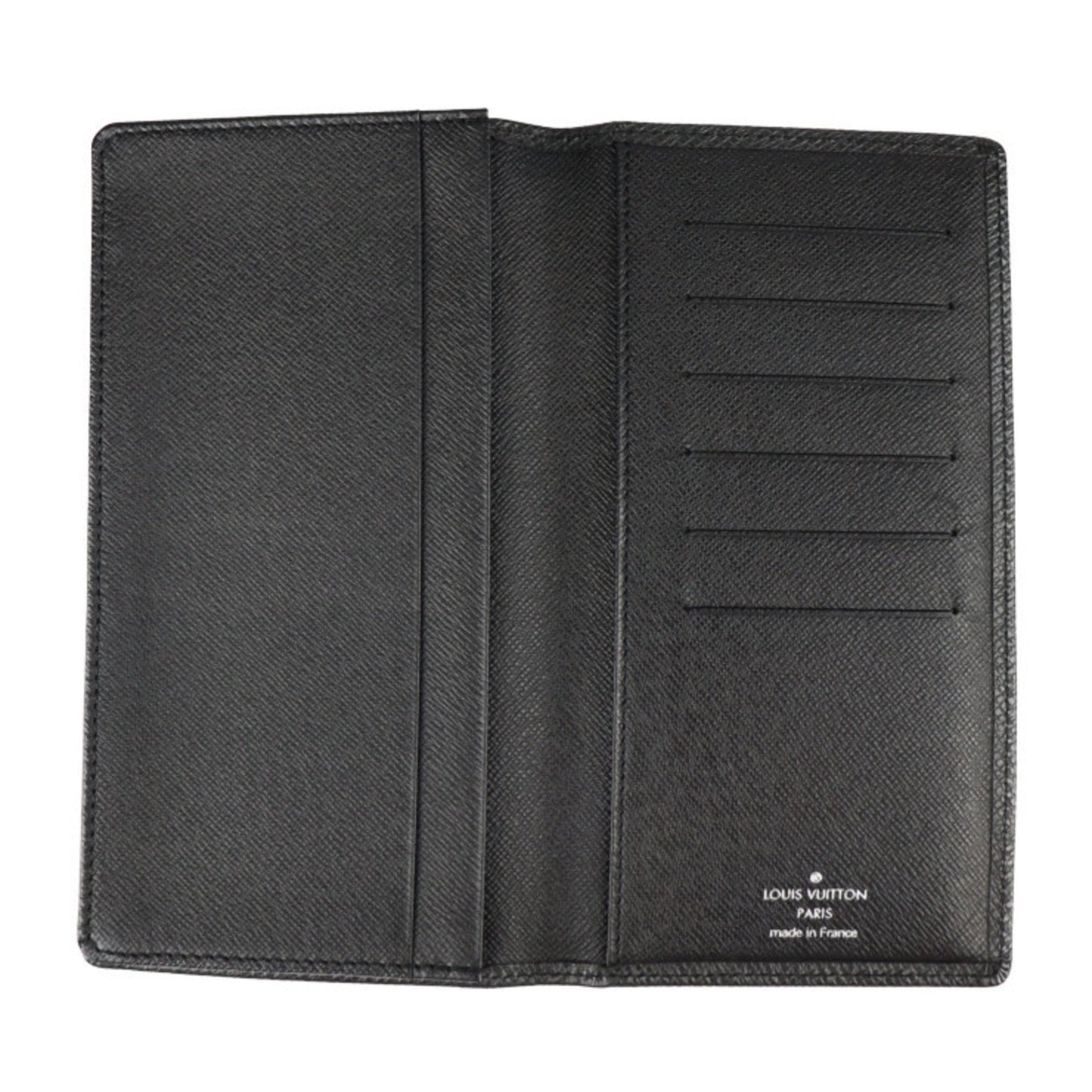 LOUIS VUITTON Porto Cult Credit Yen Bifold Wallet M31002 Taiga Ardoise Black Billfold Long Vuitton