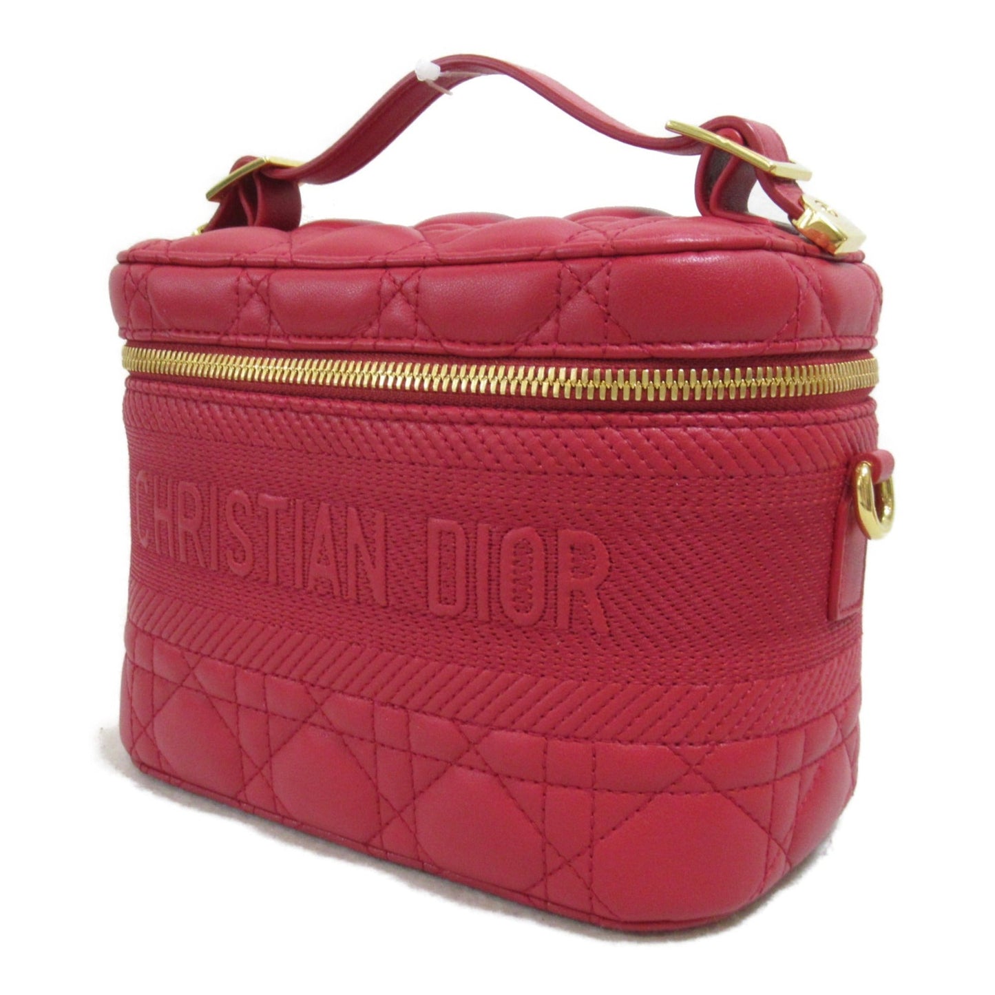 Dior Vanity Shoulder Bag Red Lambskin [sheep leather] S5488UNTR