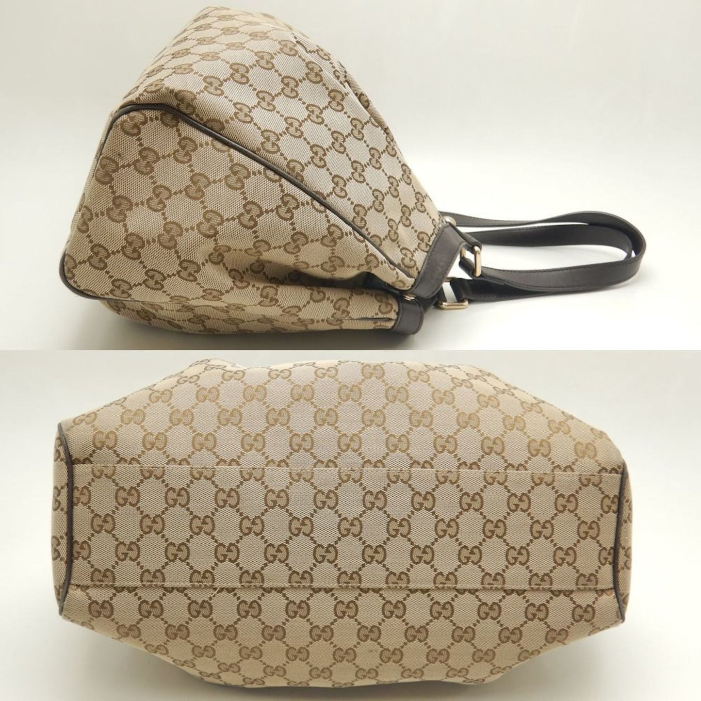 Gucci Beige Gg Canvas Tote Bag