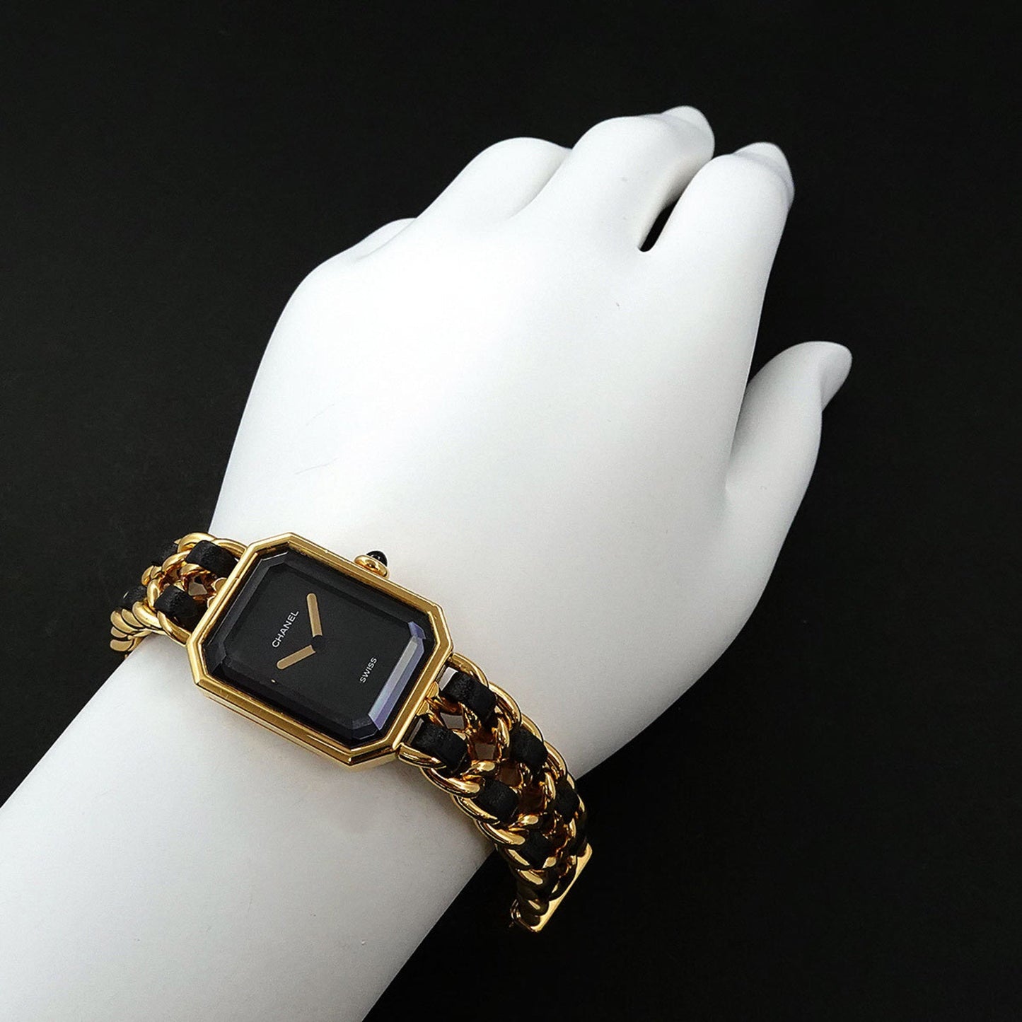 CHANEL Premiere S size H0001 Ladies watch Black Gold Quartz