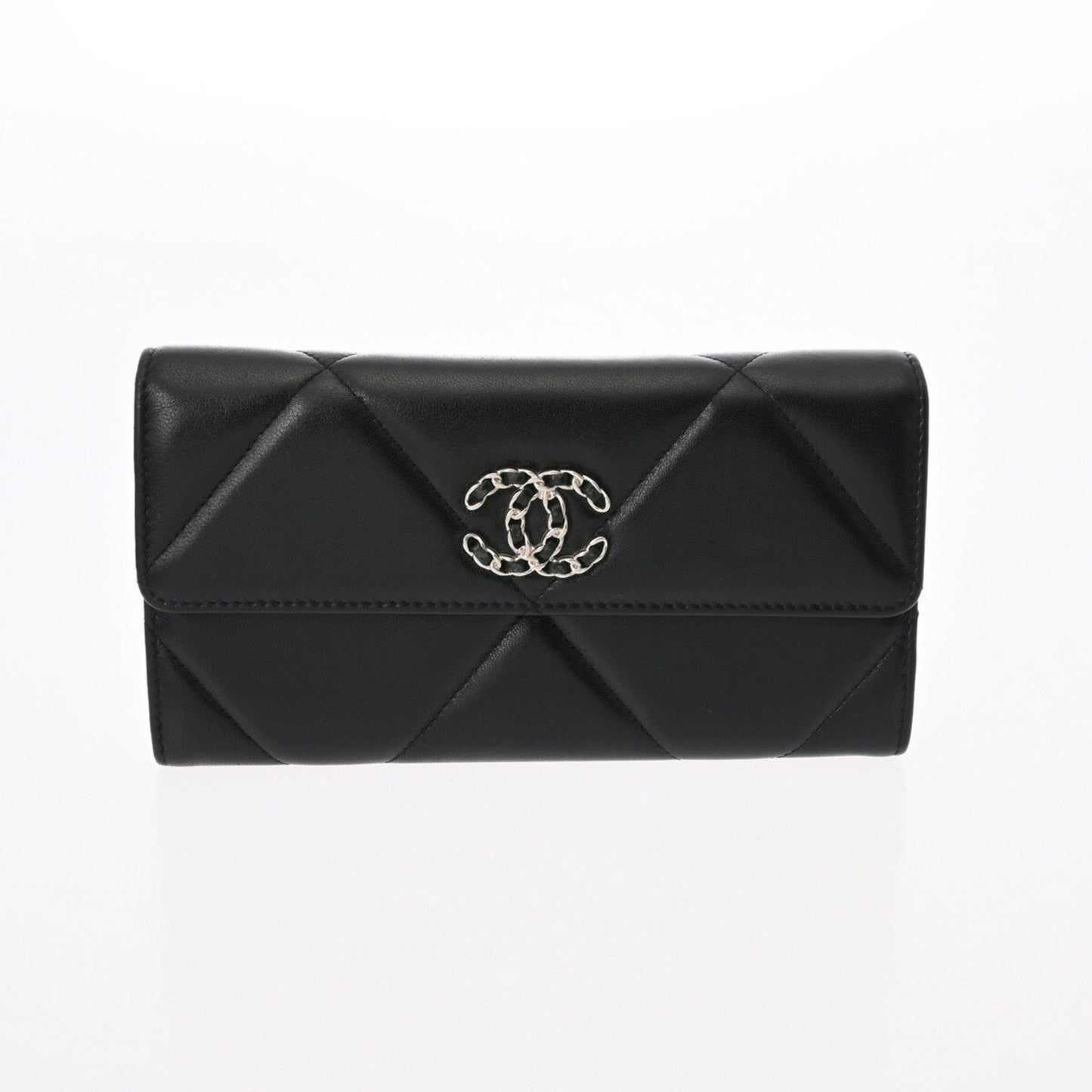 CHANEL Chanel 19 Flap Wallet Black AP0955 Women's Lambskin Long