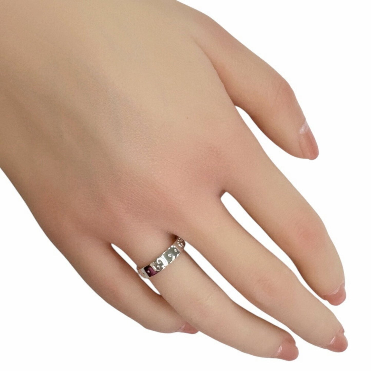 Gucci Silver White Gold (18K) Band Ring