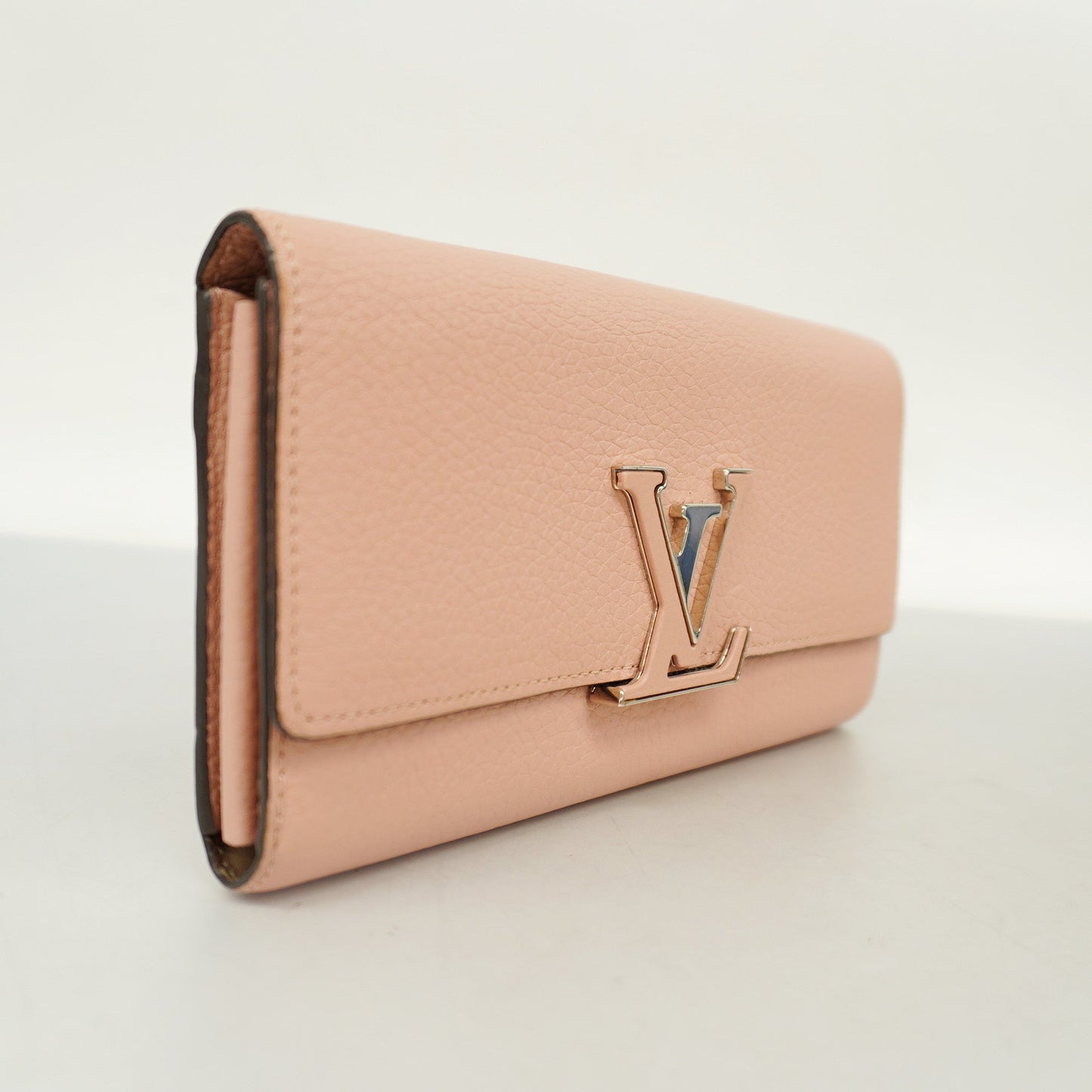 LOUIS VUITTONAuth  Taurillon Portofeuil Capsine M61250 Women's Long Wallet