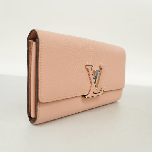 LOUIS VUITTONAuth  Taurillon Portofeuil Capsine M61250 Women's Long Wallet