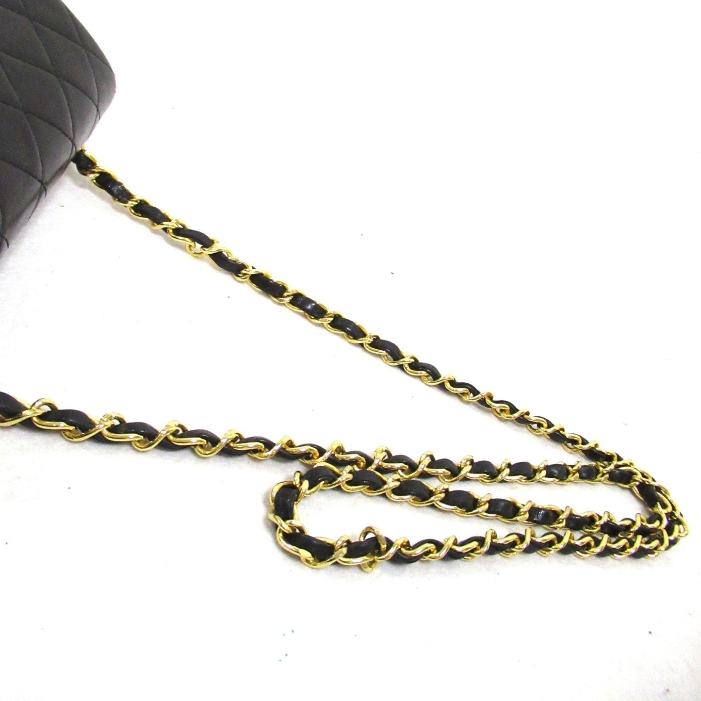CHANEL Mini Matelasse ChainShoulder bag Black Lambskin (sheep leather)