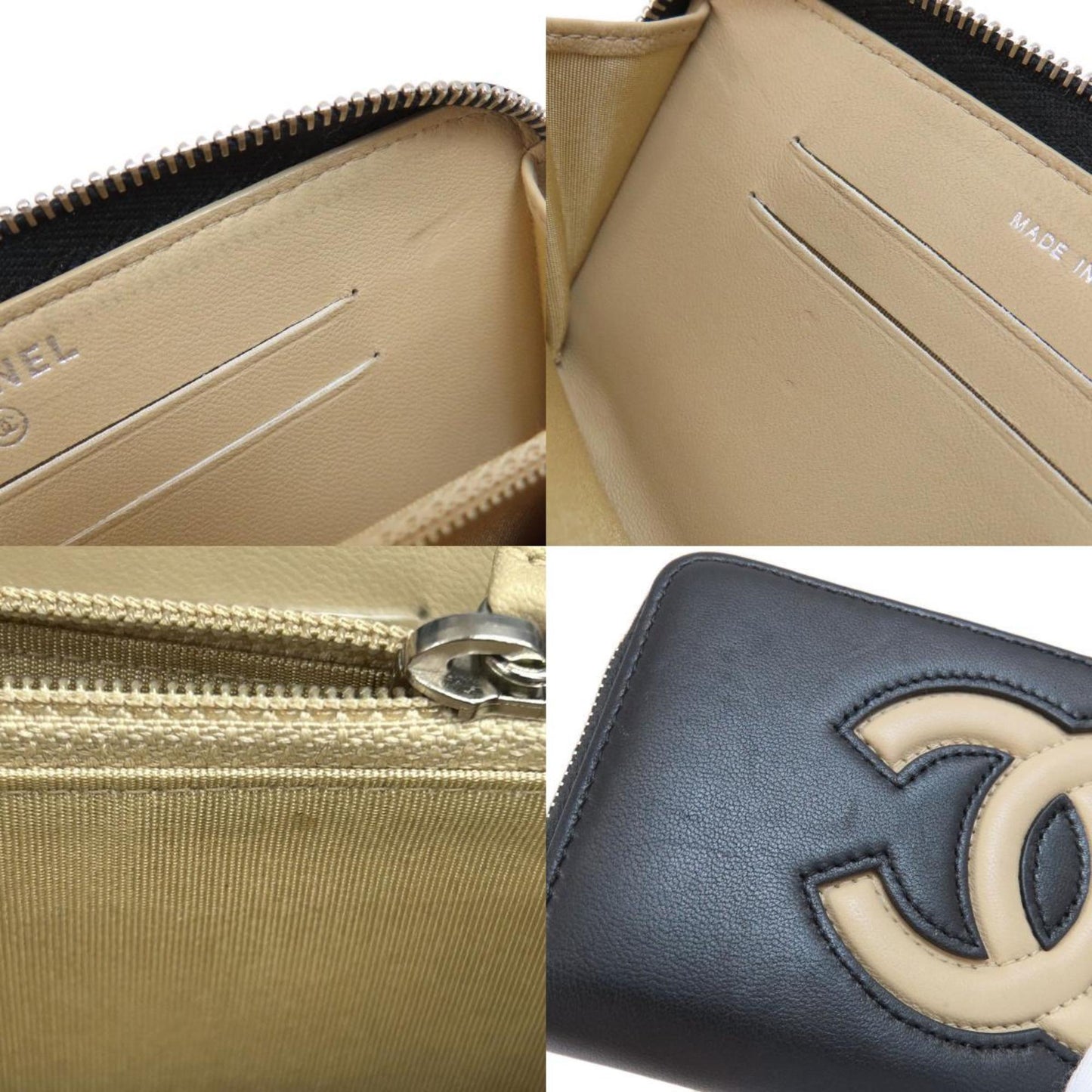 CHANEL Coco Mark Long Wallet Leather Women's