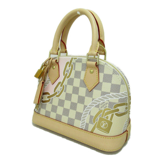 LOUIS VUITTON Nautical Alma BB Shoulder Bag Beige Damier Azur PVC coated canvas N40472