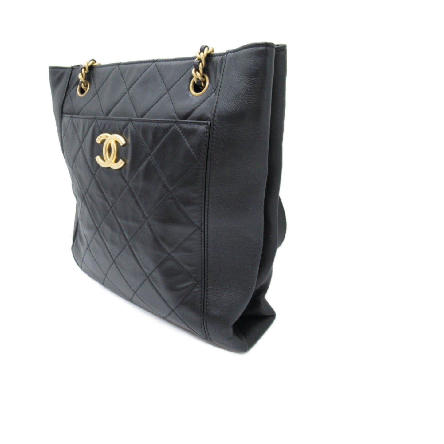 CHANEL Matelasse Shoulder tote Black Lambskin (sheep leather)