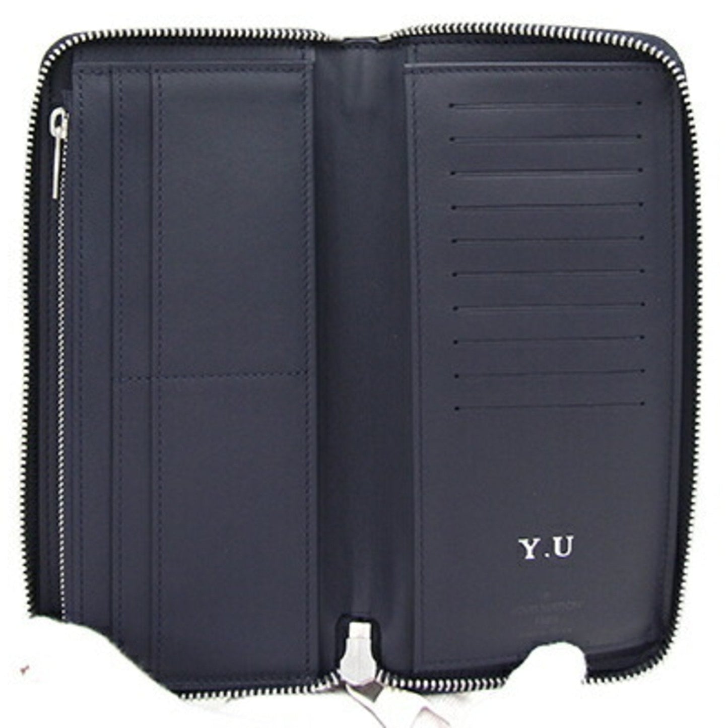 LOUIS VUITTON Round Long Wallet Damier Infini Zippy Vertical N63549 Cosmos Men's Noir