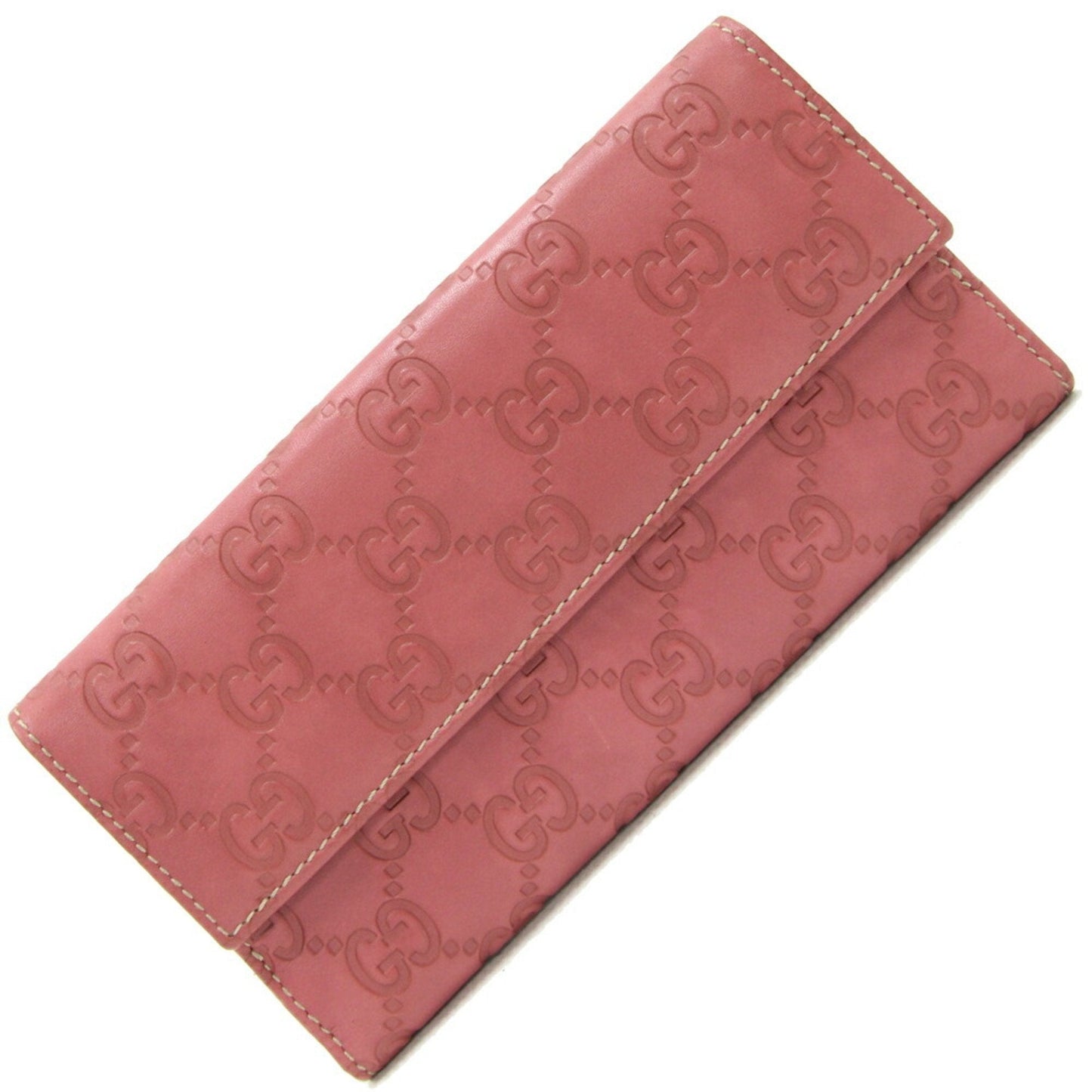 Gucci Pink Leather Long Wallet (Bi-Fold) ()