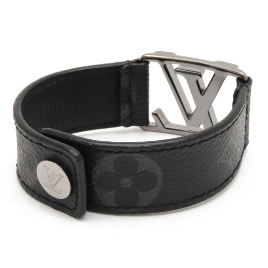 LOUIS VUITTON Monogram Eclipse Bracelet Hockenheim Black #19 M6295E M8151E
