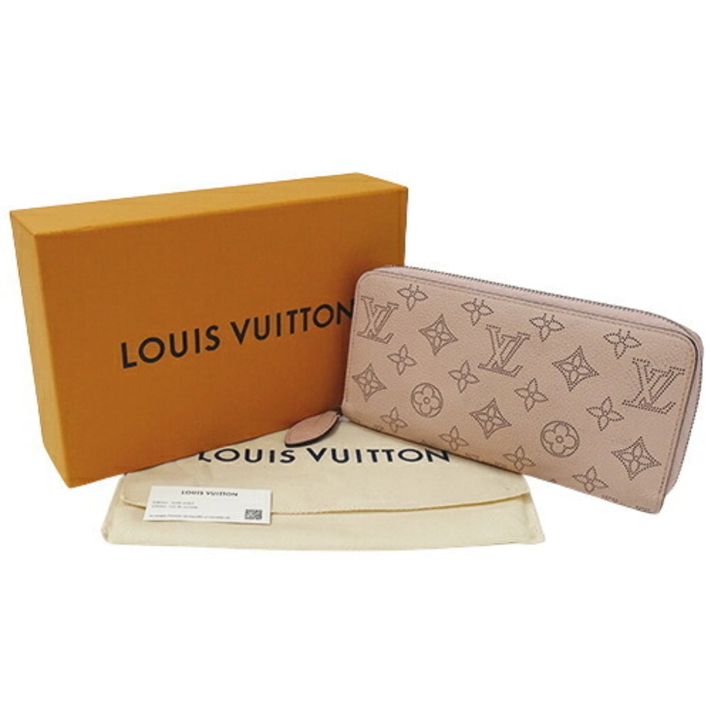 LOUIS VUITTON Wallet Monogram Mahina Women's Long Zippy Magnolia M61868 Pink Round