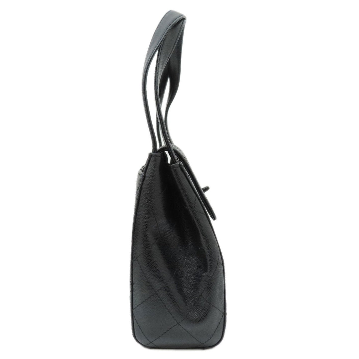 Chanel Coco Mark Handbag Caviar Skin Ladies