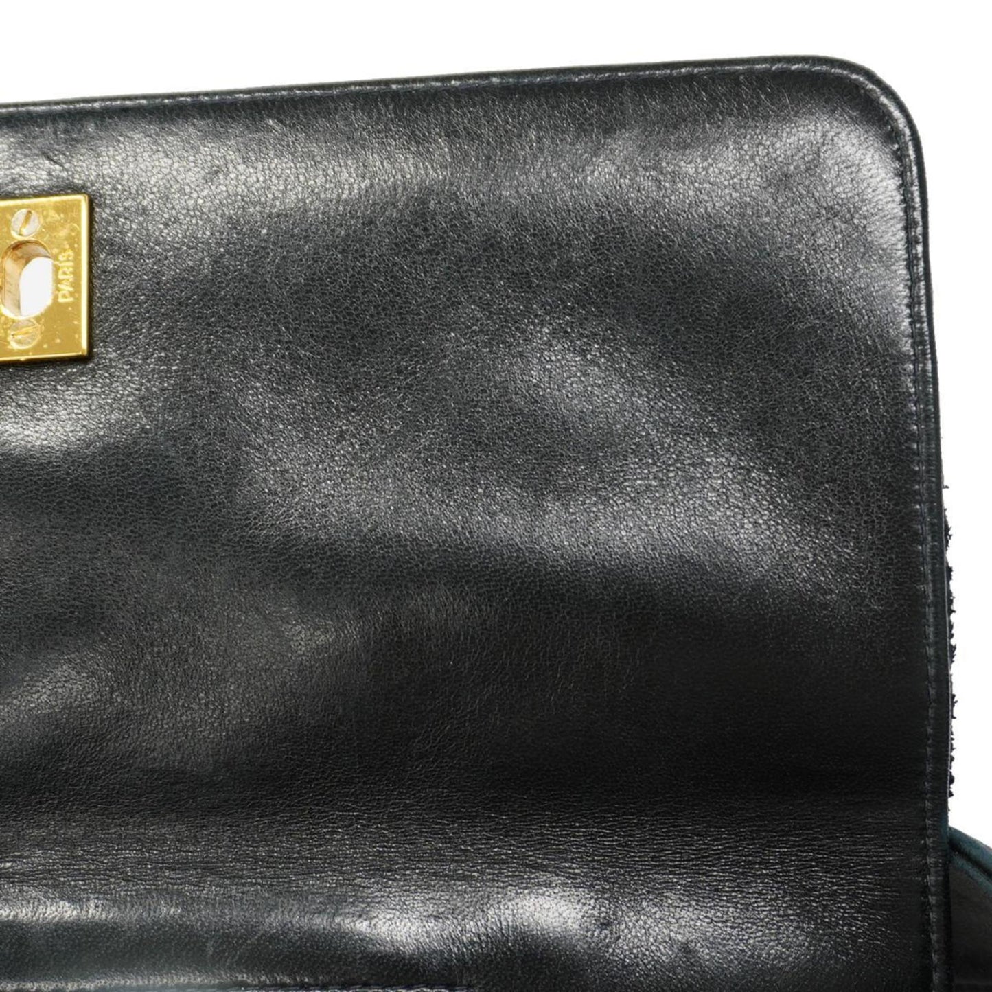 Chanel Shoulder Bag Matelasse Brilliant Lambskin Black Women's