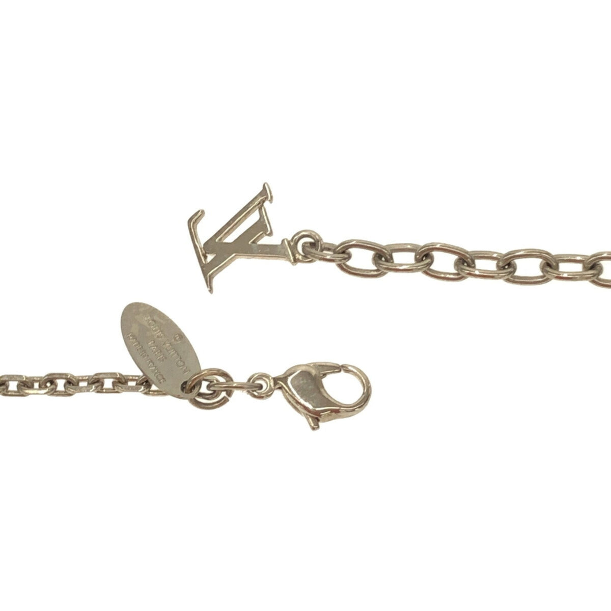 LOUIS VUITTON Necklace M66927 Collier Gamble Silver Black