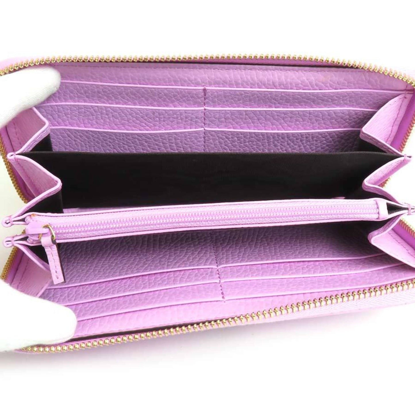 Gucci Pink Leather Long Wallet (Bi-Fold)