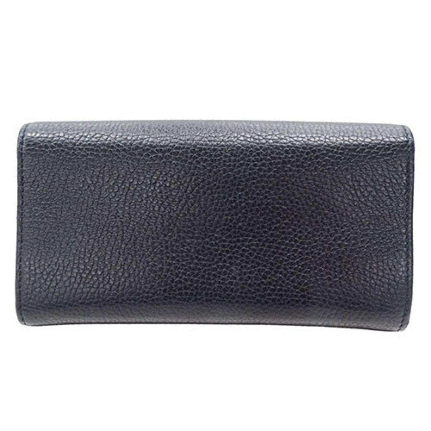 Gucci Black Leather Long Wallet (Bi-Fold)