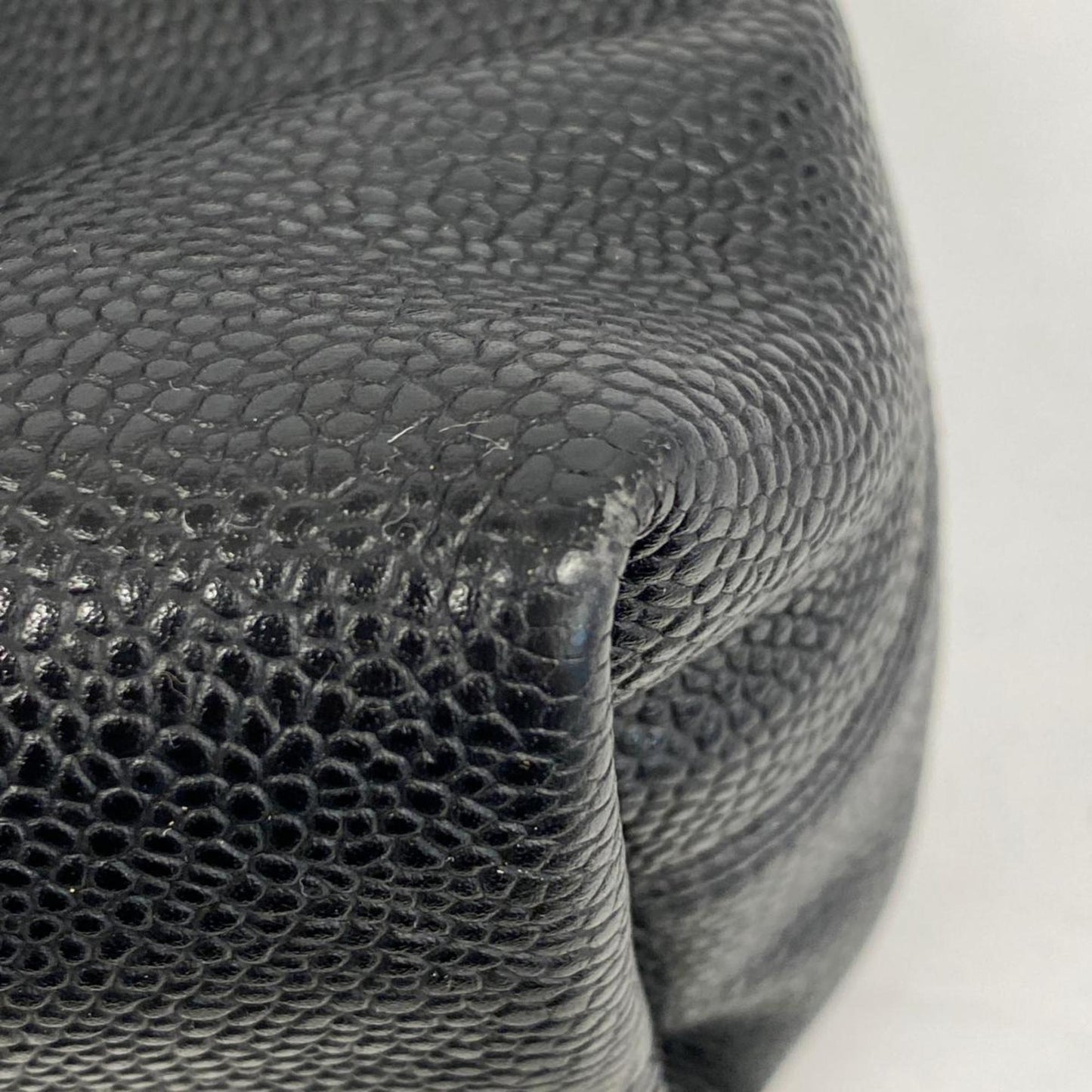 Chanel Shoulder Bag Caviar Skin Black Women's