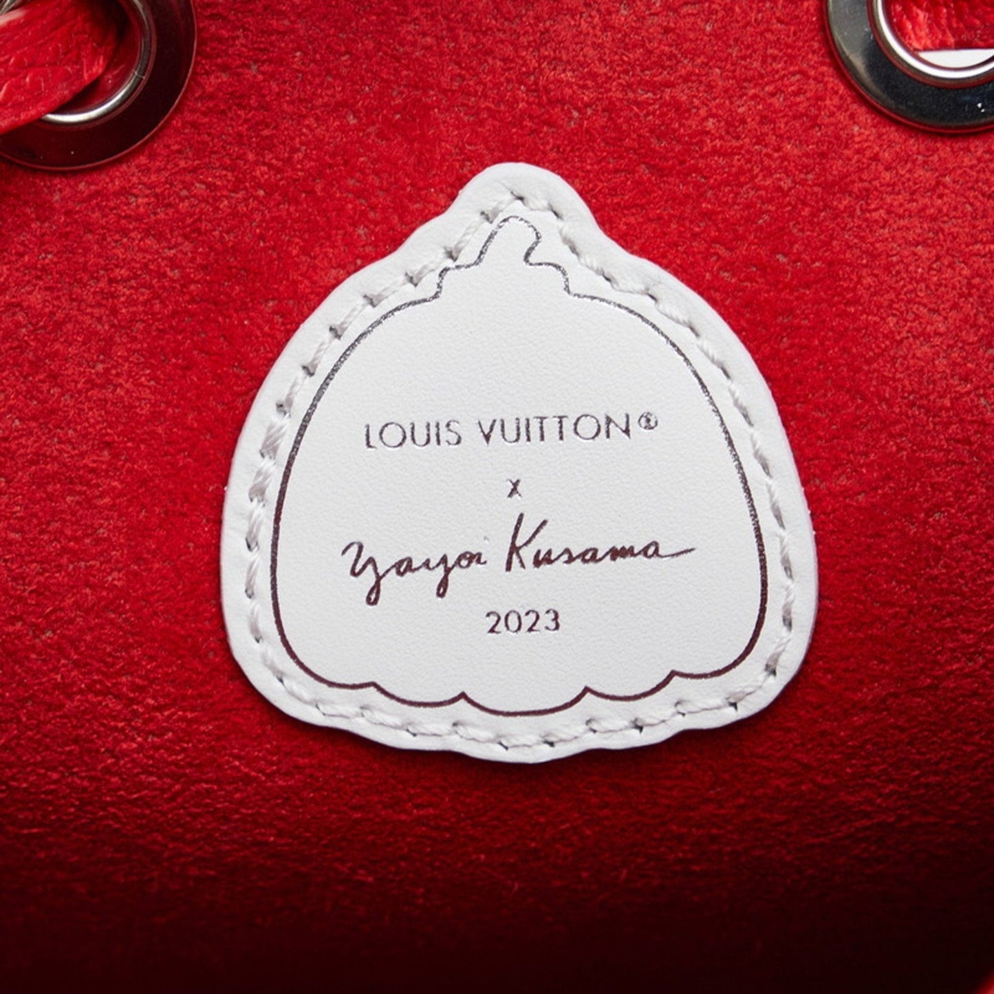 LOUIS VUITTON Neonoe BB x Yayoi Kusama Polka Dot Handbag Shoulder Bag M46413 Red White Leather Women's