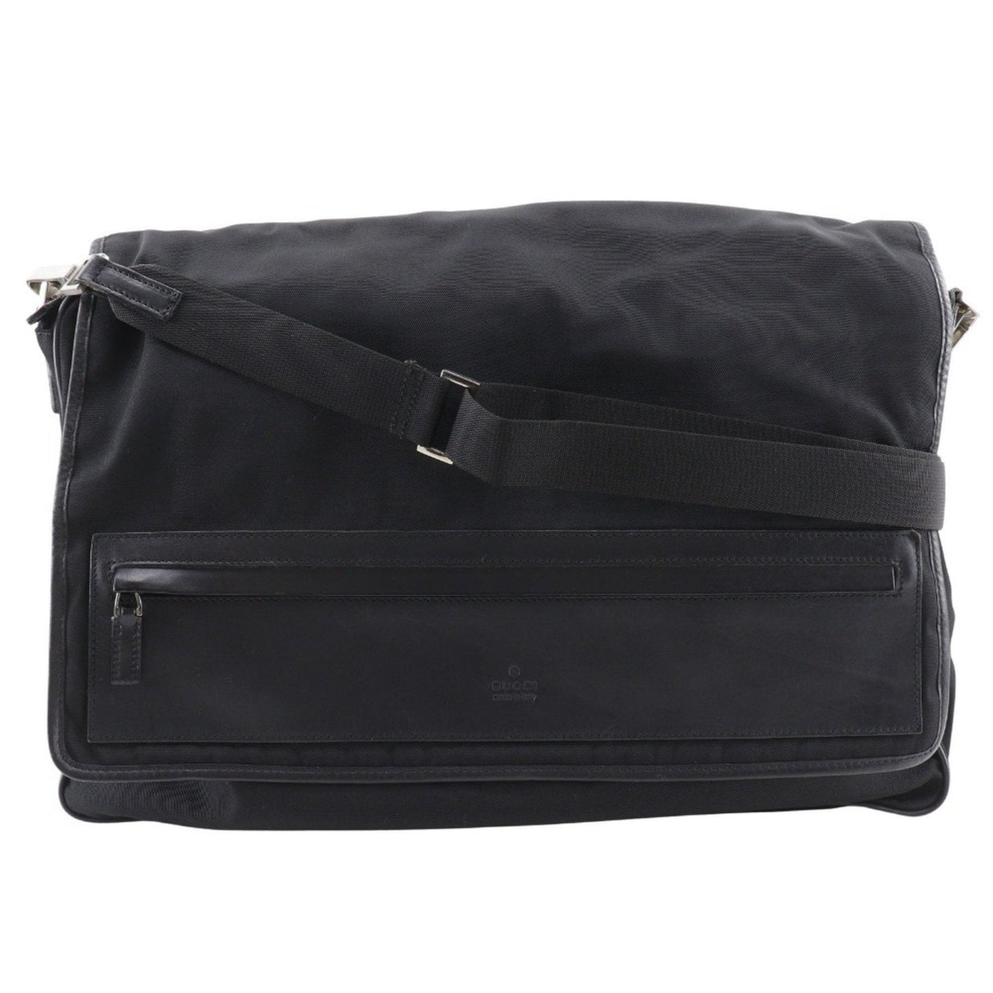 Gucci Black Nylon Canvas Shoulder Bag Sling Bag ()