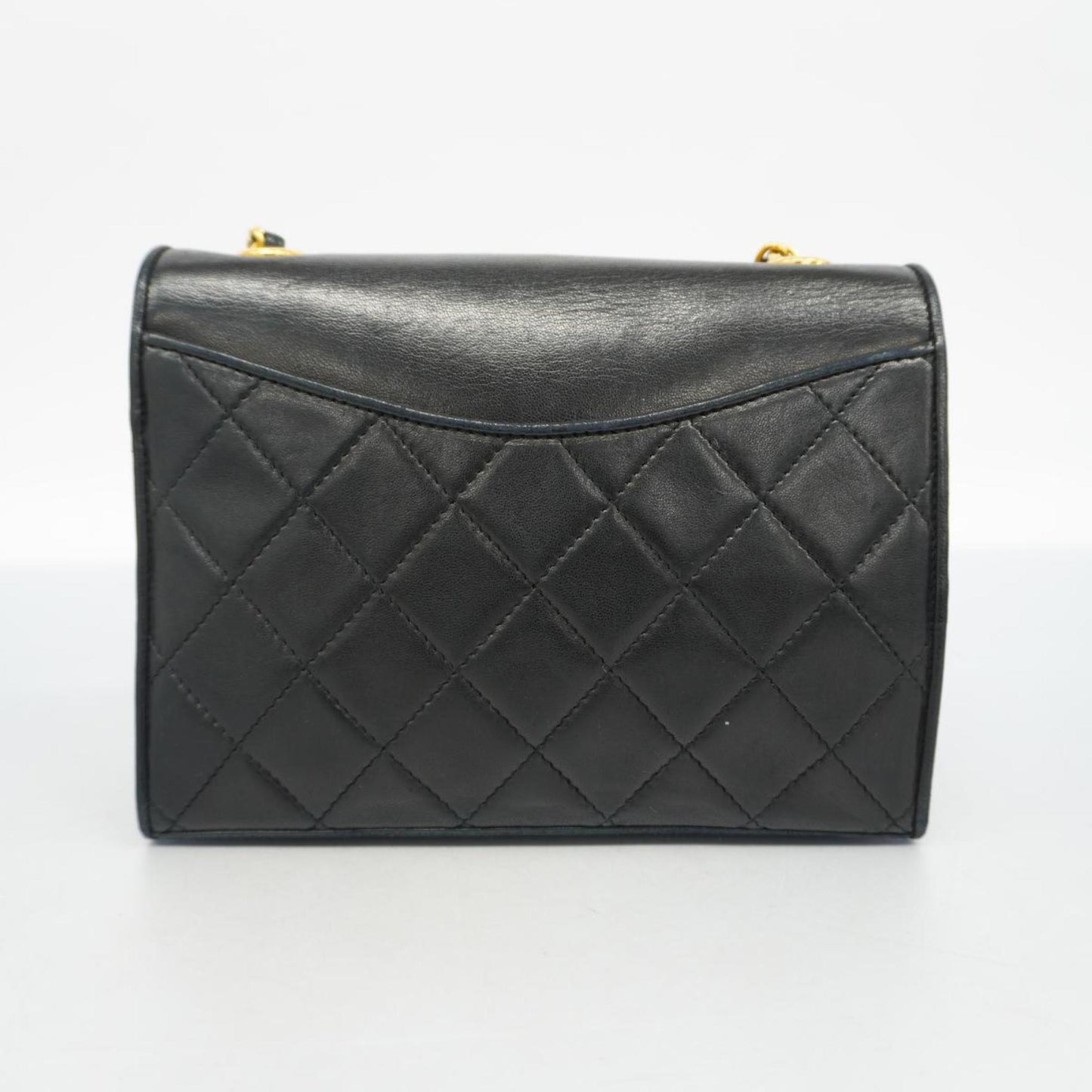 Chanel Shoulder Bag Matelasse Chain Lambskin Black Women's