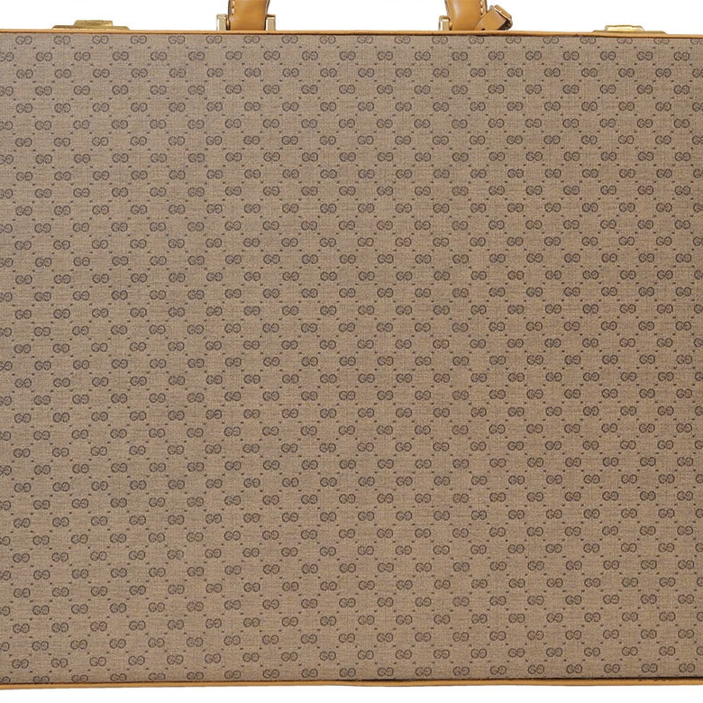 Gucci Beige Canvas Leather Attaché Case